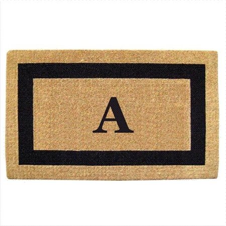 NEDIA HOME Nedia Home 02071A Single Picture - Black Frame 24 x 57 In. Heavy Duty Coir Doormat - Monogrammed A O2071A